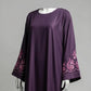 Floral Embroidered Purpul Abaya