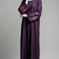 Floral Embroidered Purpul Abaya