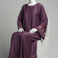 Floral Embroidered Mahroon Abaya