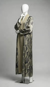 Musturd Printed Front-Closed Abaya