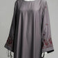 Floral Embroidered Coffee Abaya