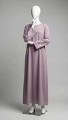 Floral Embroidered Peach Abaya
